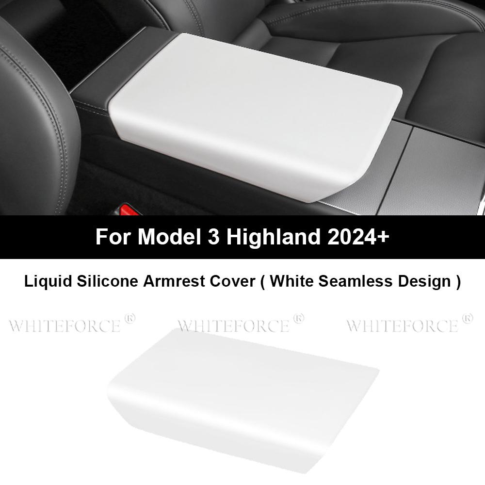 For Tesla Model Y Juniper 2025 Car Center Console Armrest Box Cover Liquid Silicone Mat Model 3 Highland Armrest Pad  Soft Case