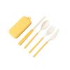Portable Travel Cutlery Set, 4pcs Knife Fork Spoon Chopsticks Tableware, Eco - Friendly Utensil Box