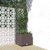VidaXL Planter with Trellis Brown 40x40x136 Cm PP