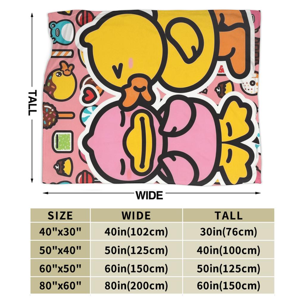 Yellow Duck Love Super Soft Blanket Boy Girl Plush Throw Blanket Graphic Outdoor Flannel Bedspread Sofa Bed Cover