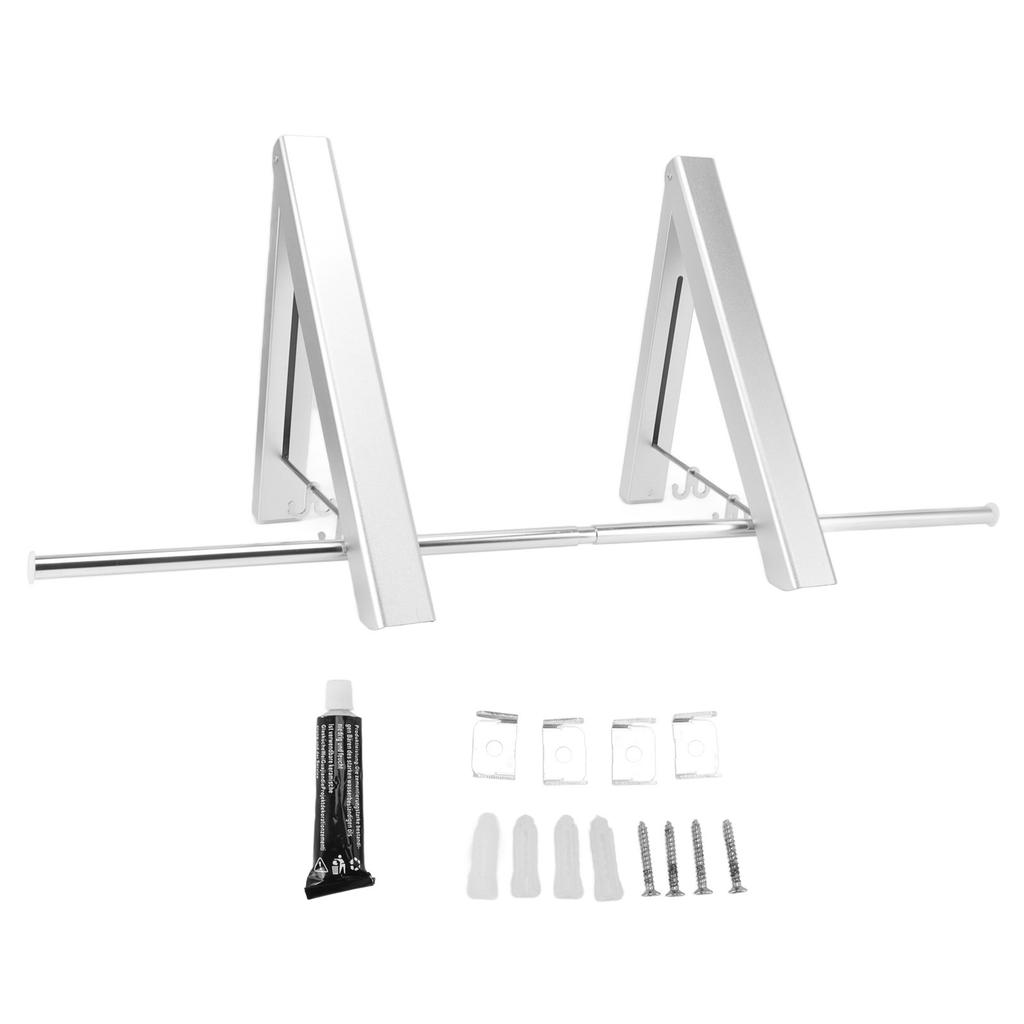 Wandmontierter ausziehbarer Kleiderständer Raumaluminium Unsichtbare hängende Trockenstange für Balkon