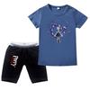 4140  Kids Girls Lily Lovebraids Printed Round Neck Short Sleeves Top Shorts Tracksuit Sets