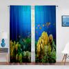 Ozean Thema Transparenter Voile Vorhang Unterwasser Tropische Fische Koralle Tier Meeresleben Fenster Tüll Vorhänge für Schlafzimmer Wohnzimmer