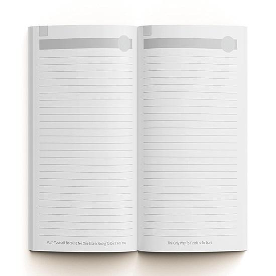 A5 notebook-journal, 144 lined pages, 90 g/m², , soft cover natural shade