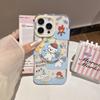 ins Korean cartoon animal suitable for Apple 16promax mobile phone case iPhone15 magnetic suction bracket 14P new