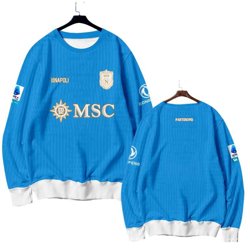 Napoli 26-27 Season Football Sweatshirt Crew Neck Long Sleeve Men Women Fans