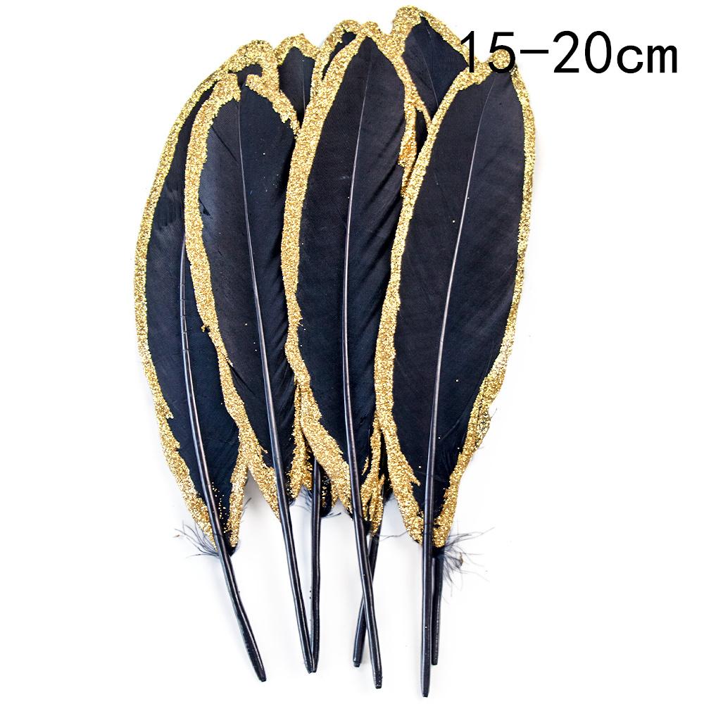 Black Gold Natural Goose Feathers For Needlework Dream Catcher Feather Crafts Jewelry Accessories Diy Decoration
