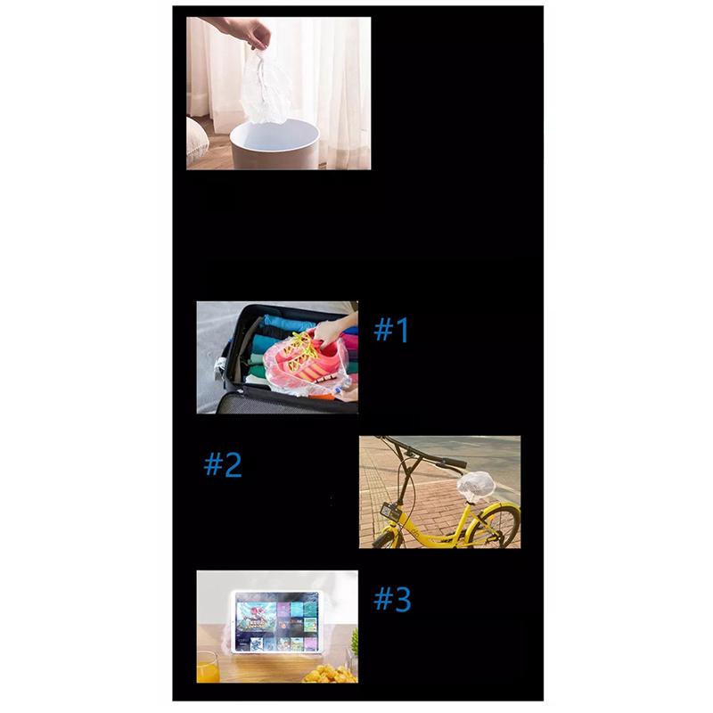 100Pcs Disposable One-Off Hotel Home Shower Bathing Clear Hair Elastic Caps Hats
