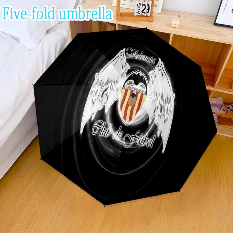 Valen-cia Crest Sunset Mini Umbrella, 5-Fold, Lightweight, Retractable Umbrella Features 8 Ribs, Ideal for Outdoor Use Birthday Gifts