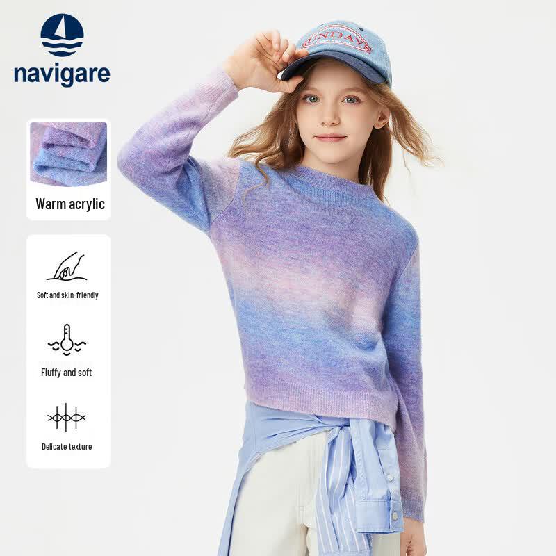 Navigare Girls' Gradient Knit Sweater