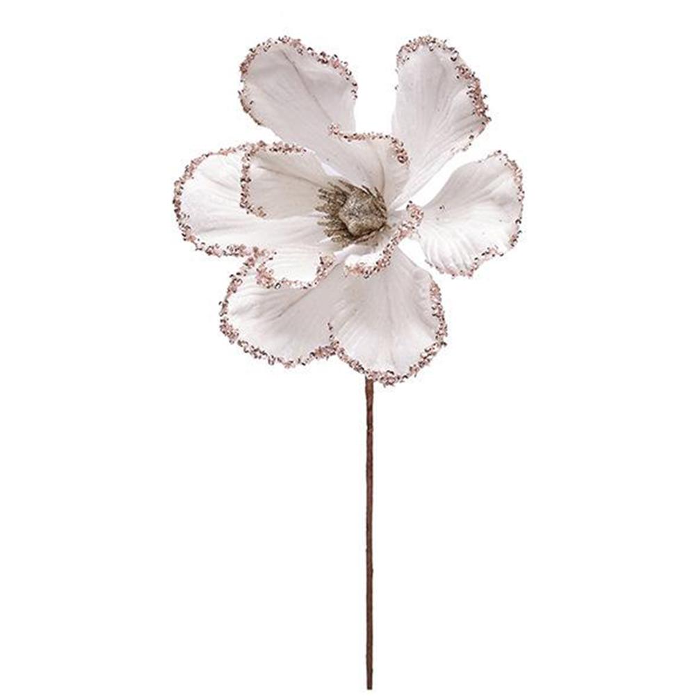 Artificial Christmas Flower Cloth Glitter Flowers Christmas Tree Pendant For Home Wedding Xmas Navidad New Year 2026 Ornaments