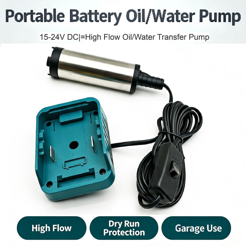 Car Electric Oil Pump For Makita 18V Lithium Battries Auto Pumping Diesel Oil Water Submersible 12L/Min Fuel Transfer Pump
