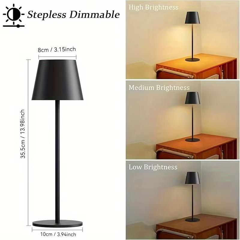 Wireless LED Table Lamps 3 Levels Dimmable Touch Night Light USB Rechargeable Led Desk Lamp For Room Study Office Bars Coffee