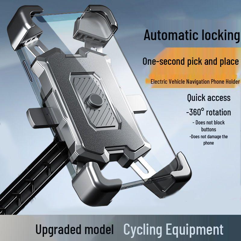 Shockproof Rearview Mirror Phone Holder for Bikes, Motorcycles, and Electric Vehicles