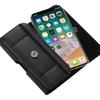 Universelle Hüfttasche aus Leder mit Litschi-Muster und Kartenfächern für 14Pro Max Telefon
