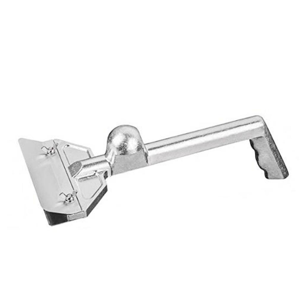 Grillschaber-Set Ergonomischer Griff Spritzschutz Hochleistungs-Grillplattenschaber mit 4 Ersatzklingen für