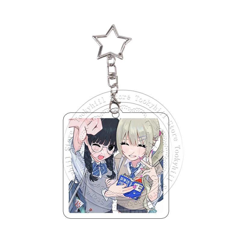 10Pcs Senpai Is An Otokonoko Anime Acrylic Keychains Decoration Keyring Cute Character Keyrings Pendant Decor Gift for Fans