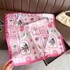Shawl, headscarf, high-grade silk scarf, scarf feeling, European and American square scarf, toucan, small square scarf, sunscreen neck simulation silk
