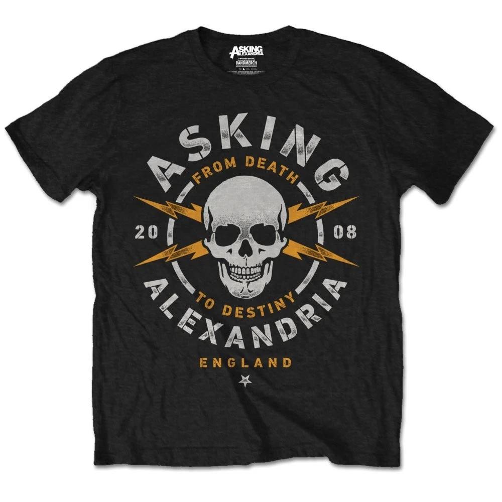 

Asking Alexandria Skull Logo T-Shirt New & Official Merch Black T-Shirt 4XL
