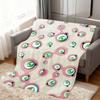 flower face Abstract pop modern murakami soft warm plush blanket dorm sofa living room pet hogar bedroom gift nap home Flannel