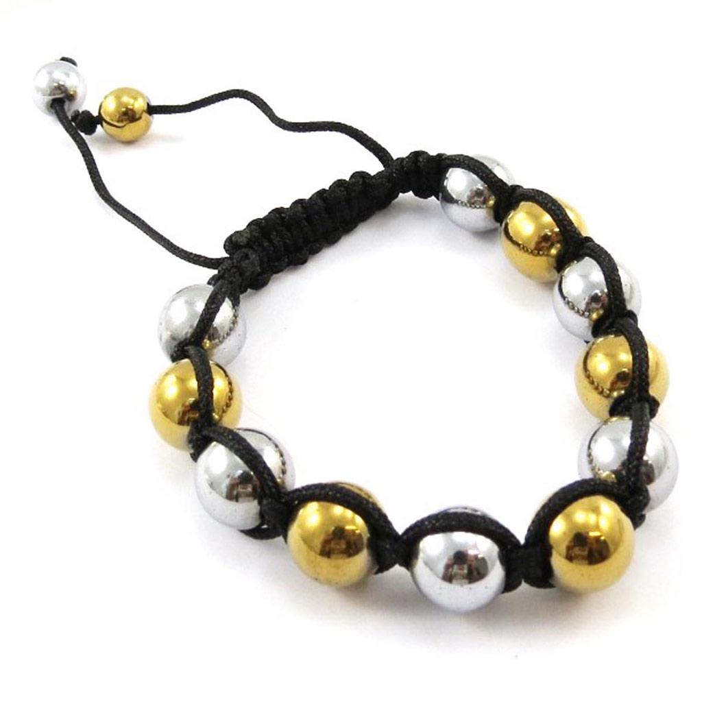 Les Trésors De Lily [J4077] - Ethnic Bracelet 'Shambhala' Gold Silver