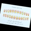 24st Press-On AkrylNaglar 3D Citron Gradient Gul & Vit Blommig, Mini StålPärlor, Franska Falska Nageltippar, SommarManikyr NageldekorationsMaterial