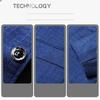 Spring  Autumn Blue Checkered Non-iron Suit Jackets for Men Black Light Business Casual Men Blazer Slim Fit
