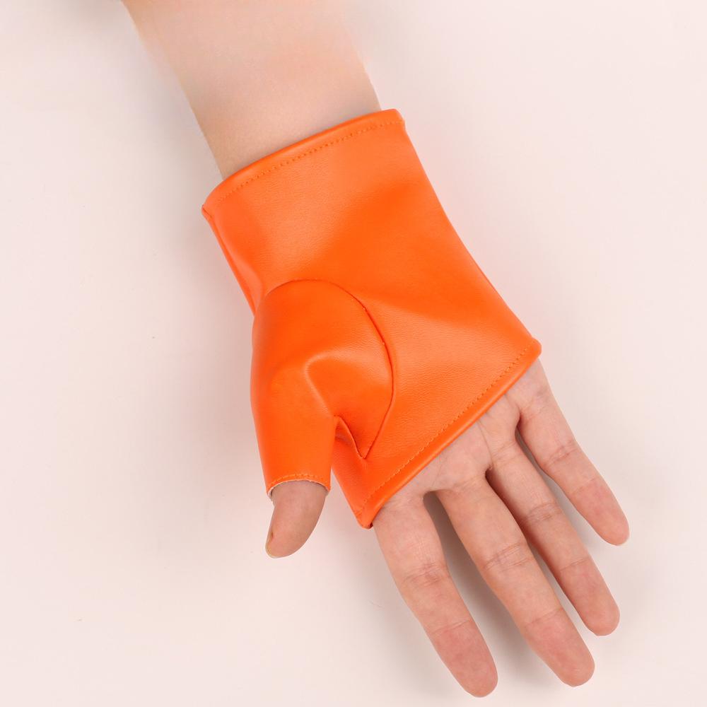 Taniec Rękawiczki Skórzane Damskie Półpalcowe PU Klub Nocny Pole Dance Taniec Uliczny Występ Rękawiczki do Występu Taniec Gwiazd