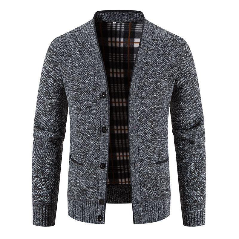 Men Cardigans Sweaters Winter Thicker Warm Cardigan Sweaterscoats Male Outwear V-neck Casual Slim Fit Sweaters