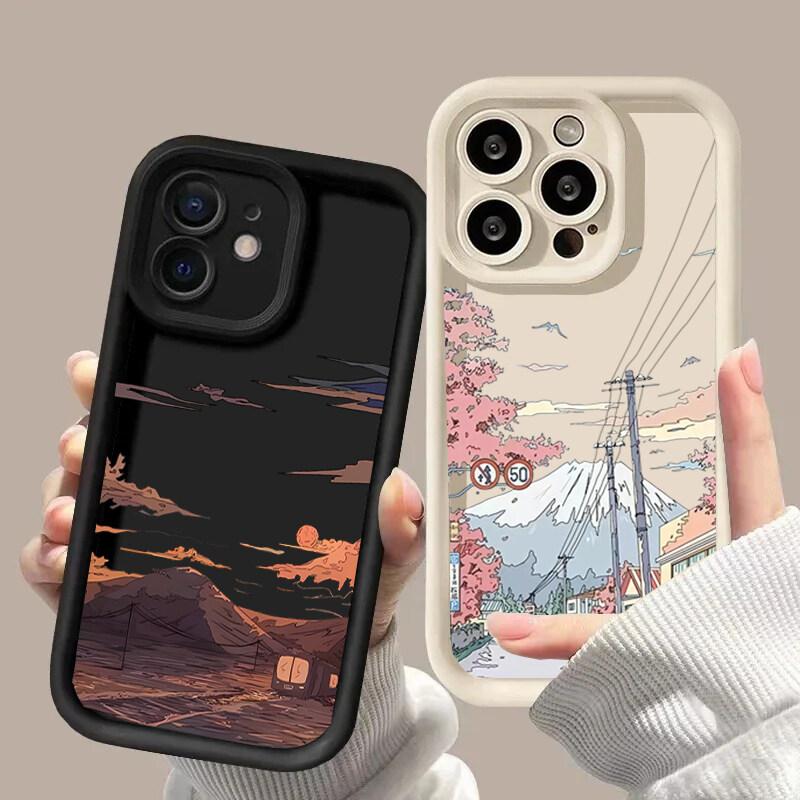 Anime Scenery Sunset Case for Samsung Galaxy M34 M31 M51 M30S M23 M16 M11 M15 F06 J4 J6 Plus J8 A02 S21 FE S20 Ultra Plus Cover
