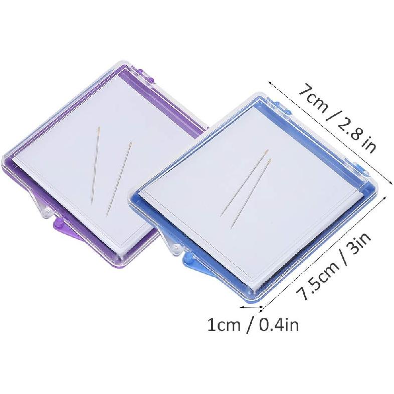 2Pcs Magnetic Sewing Pincushion, Built‑in Magnetic Disk, Plastic Pin Storage Case DIY Auxiliary Tools, Practical Multifunctional Sewing Pincushion