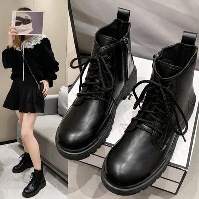 Fashion Autumn Platform Shoes for Women New Round Toe Increase Height Women's Ankle Boots Outdoor Dress Casual Women's Motorcycle Boots