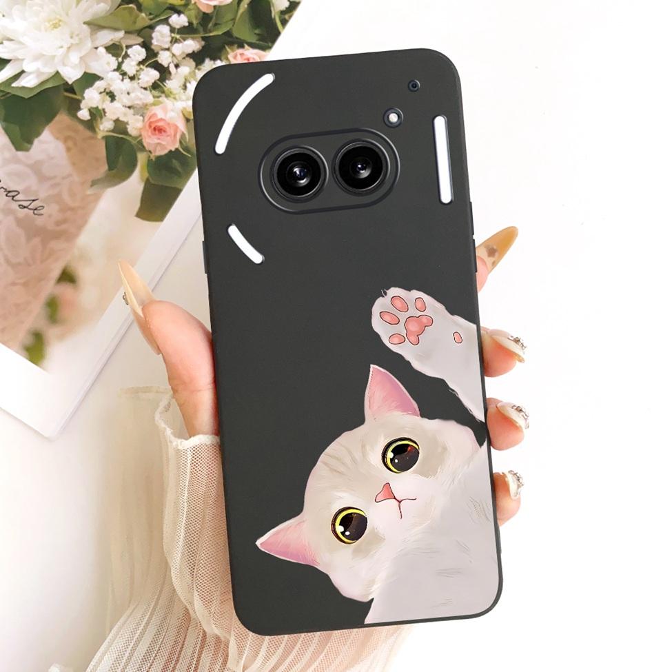Cover For Nothing Phone 2a Case A142 Silicone Cute Cat Fashion Butterfly Funny Painted Casing For Nothing Phone (2a)
