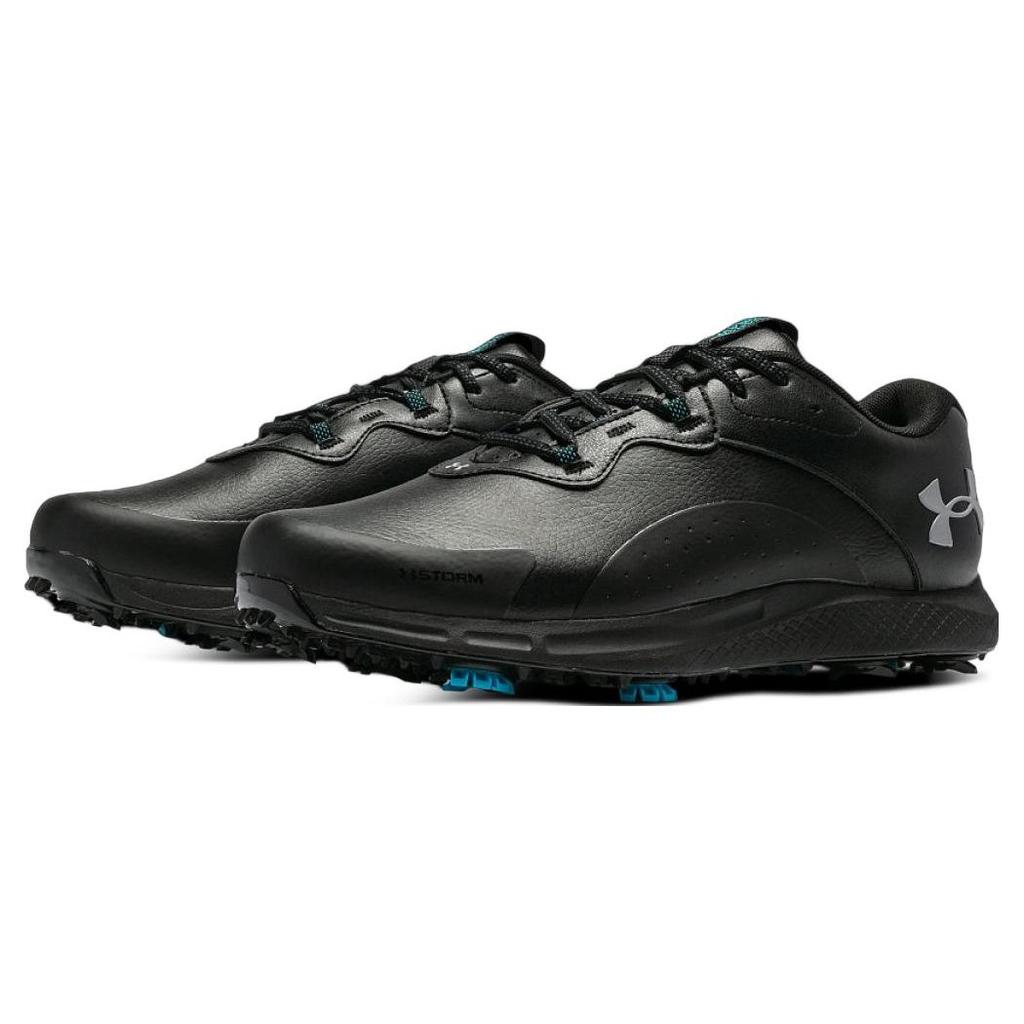 Under Armour Charged Draw 2 Golf Wide Black Steel Men Sneakers 3026401-002