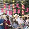 Pajean 57 Pcs Cowgirl Party Decorations with LED Light Pink Boot Hanging Swirls Decorations Western Cowgirl Boot Hanging Banner for Western Baby