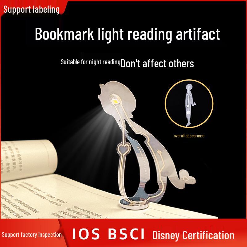 

Складная светодиодная закладка-сердцебиение – Ночник, безопасный для глаз, для студентов English Version (Includes 1 Battery)