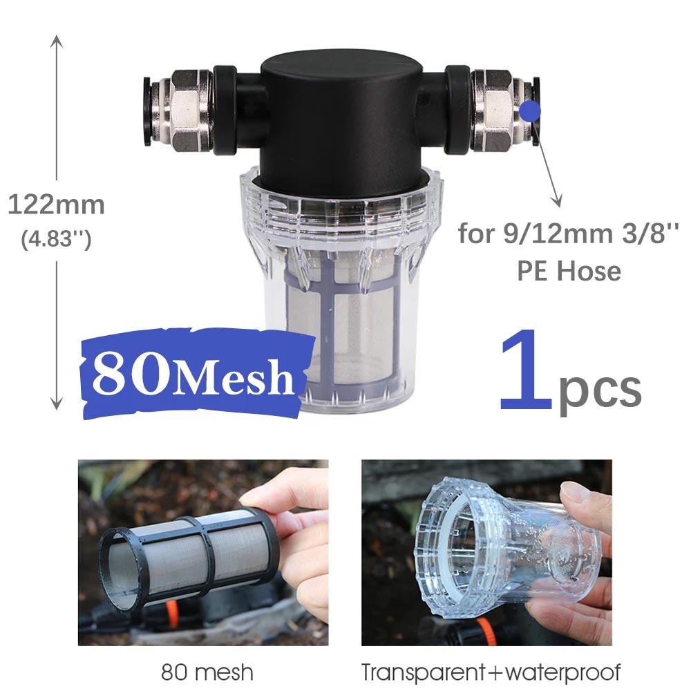 20-5m 3/8" 9/12mm Misting Cooling System 360° Free-bend Brass Nozzle Adjustable Atomizer Sprayer Garden Irrigation 80mesh Filter