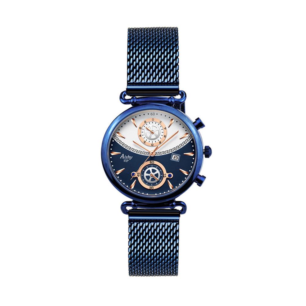Aishy Waterproof Stainless Steel Couple Quartz Watches - Hot-Selling New Model for Students
