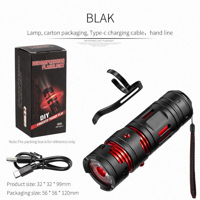 D5 Mini EDC Flashlight Rechargeable Pocket Torch Light Outdoor Camping Fishing Hiking Self Defense Emergency Keychain Flashlight