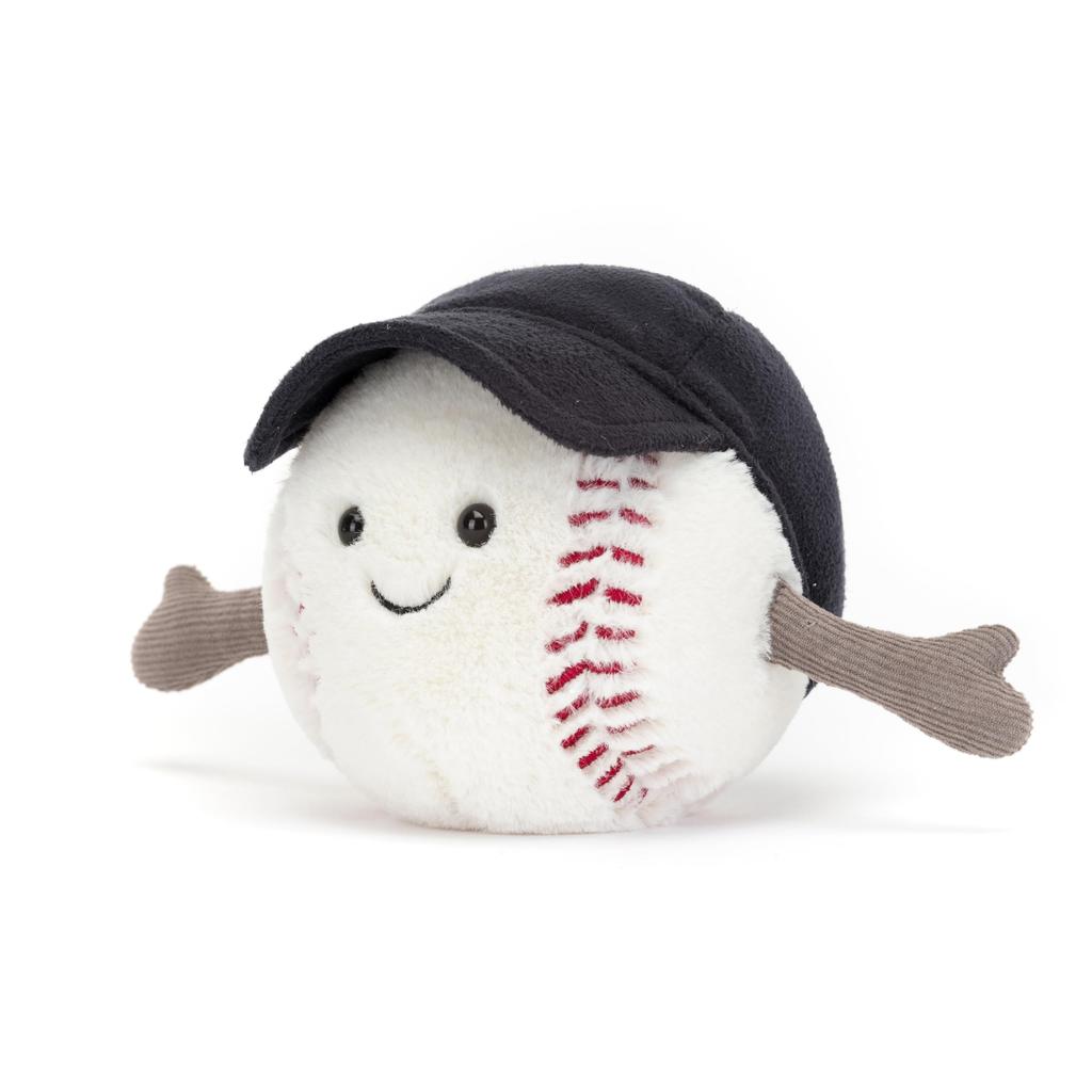 Jellycat Amuseables Baseball Plush Toy 4 Inch - Baseball Stuffed Toy for Sports Fans