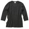 AVIREX Daily Rib Quarter Sleeve Sleeve Size 019 Charcoal T-Shirt, 3/4 (Antibacterial, Anti-odor), Men's Medium, 6143509,