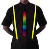 Narrow Flashing Glow Rave Party Necktie Rainbow Hip-hop Luminous Cravat LED Light Tie  Street