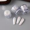 0.5G Crystal Plating Nail Powder Clear Ultra Bright Electroplating Effect Yellow Pink Rubbing On Powder Moonlight Metallic