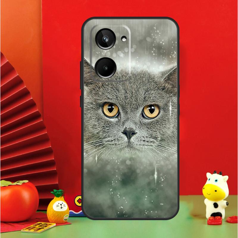British Shorthair Cat For Realme 15 Pro GT7 GT6 10 11 12 13 14 Pro Plus C67 C63 C61 C55 C51 C53 C35 C75 C65 Case
