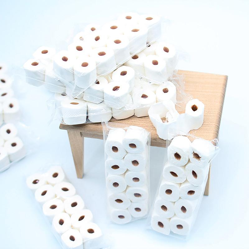 1/12 Simulation Toilet Paper Roll Model Dollhouse Mini Bathroom Accessories Dolls House Home Decoration