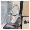 Retro Soft Pu Leather Women Shoulder Bag Large Capacity Simple Ladies Handbags Solid Color Portable Commuter Female Tote Bags