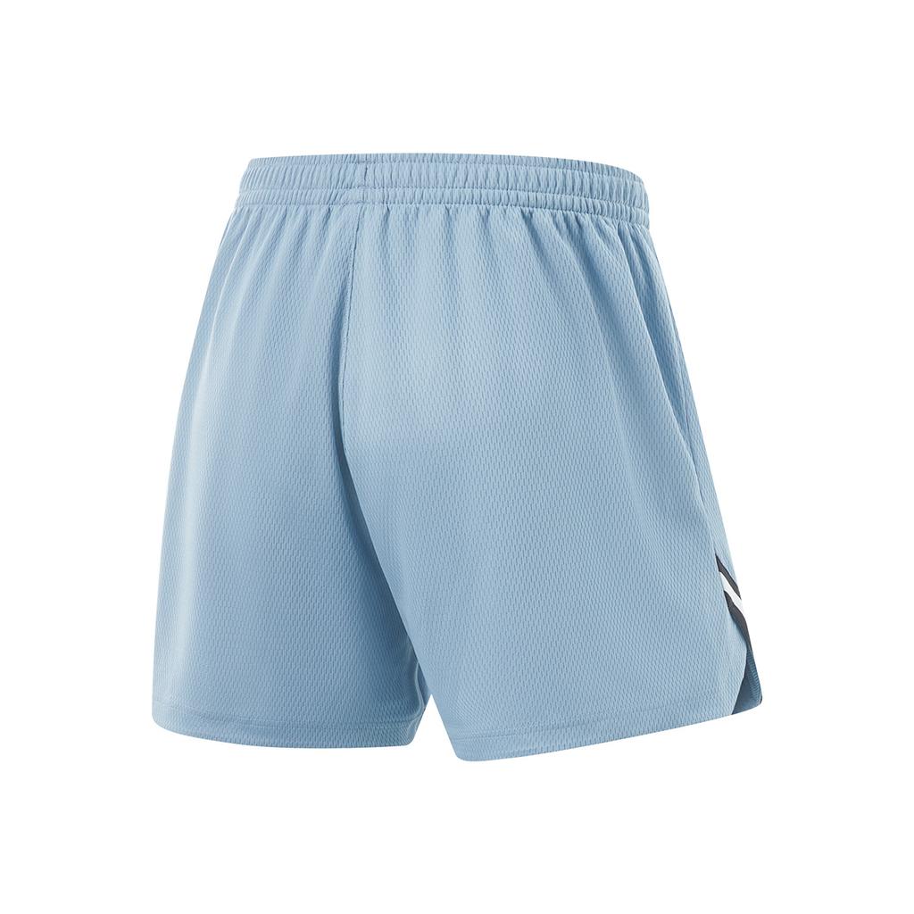 Li Ning Simple Versatile Comfortable Loose Basketball Shorts Men bottoms Cyan-Gray-Blue AAPV033-4