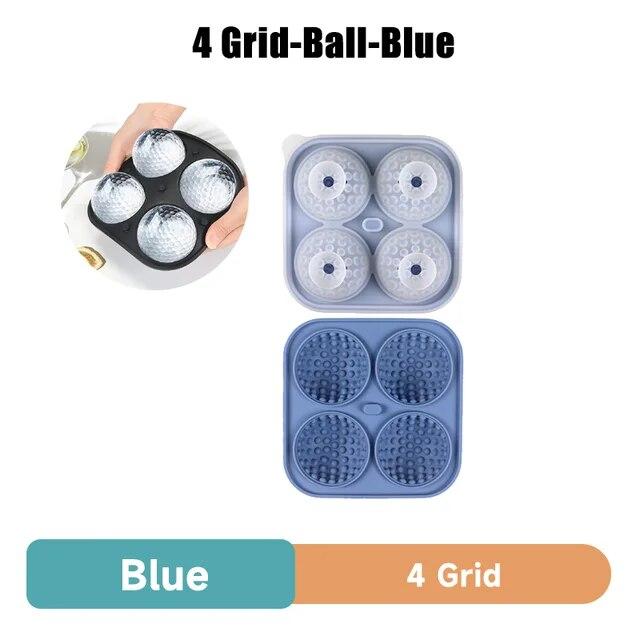 Golf Silicone Ice Ball Round Mold Whiskey Special 4 Golf Ice Grid Mold Kitchen Tools