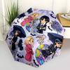 1pc Wednesday Addams Automatic Folding Umbrella, Durable Plastic & Iron, Lightweight for Outdoor Daily Use  018
