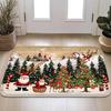 Cartoon Santa Claus Design Mat Bathroom Absorbent Bedroom Door Rug Kitchen Balcony Living Room Entrance Carpet Home Decoration